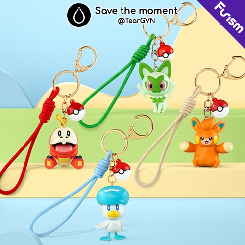 Móc khóa Pokemon Funism GEN9 gồm Sprigatito, Fuecoco, Quaxly, Pawmi