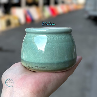 Chậu trồng sen đá, cây cảnh mini bát tràng bonsai. MNBT 2
