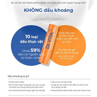 Son Dưỡng Chống Nắng Giảm Thâm Môi Vitamin Dr.Vita Lipstick Hàn Quốc Giúp Mềm Mại, Làm Hồng Môi 3.6g