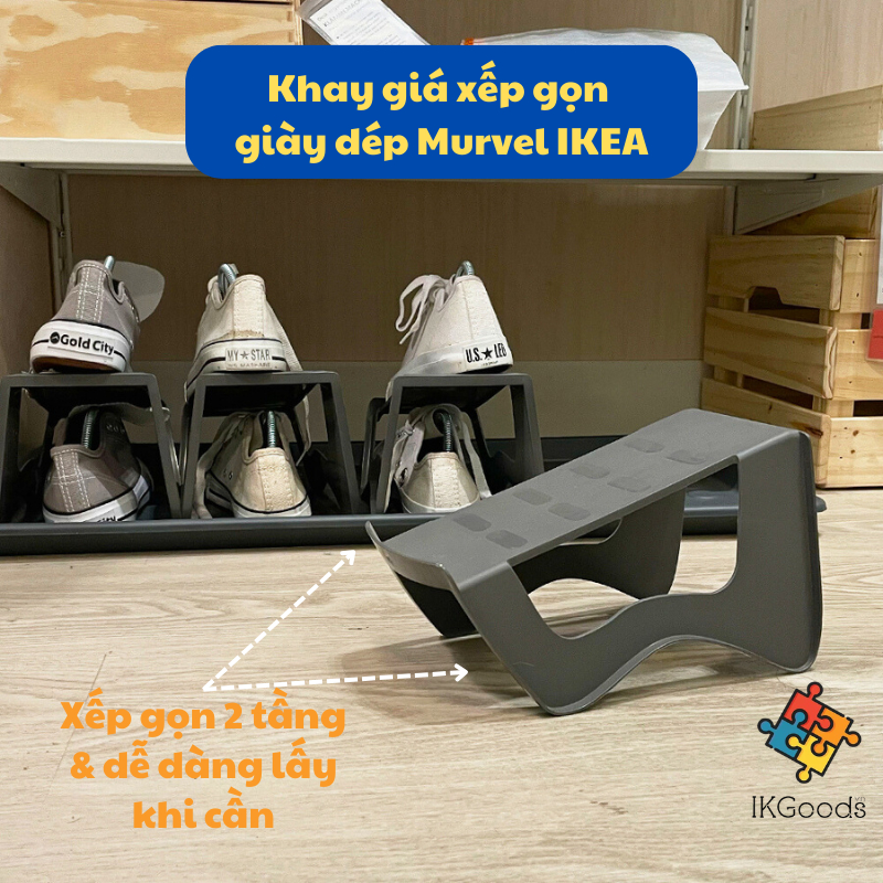 Khay giá xếp gọn giày dép Murvel IKEA