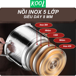 Nồi inox 304 Berlin 5 đáy cao cấp SSGP của Đức