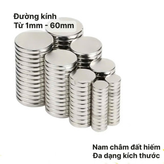 N35 N42 N52 Nam châm viên tròn nhiều kích thước. Nam châm trắng. Nam châm đất hiếm N35-48. Nam châm vĩnh cửu (10viên)