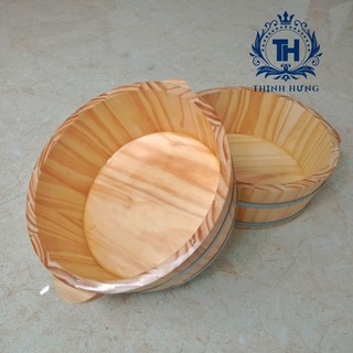 Chậu gỗ ngâm tay, Ngâm chân,Làm nail, Rửa mặt.