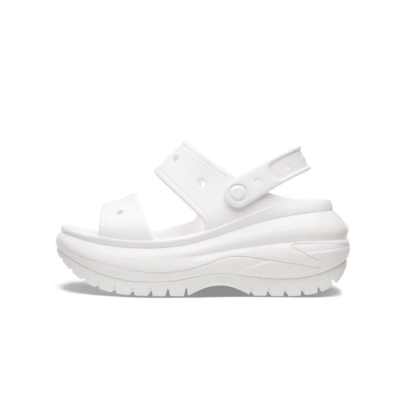 [ CHÍNH HÃNG ] UNISEX CROCS MEGA CRUSH SANDAL - WHITE (Free Ship)