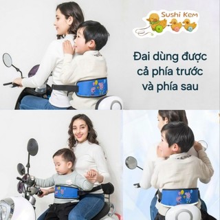 (FreeShip) Đai xe máy Phản quang cho bé, Đai an toàn
