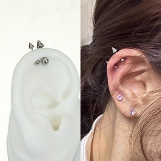  Bông tai tròn mũi khuyên nam nữ titan không gỉ trang sức 