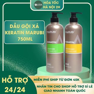 Dầu gội marubi keratin phục hồi hư tổn cho da đầu dầu bết, ngăn gàu, dầu gội keratin ngăn rụng tóc marubi 750ml LEDA