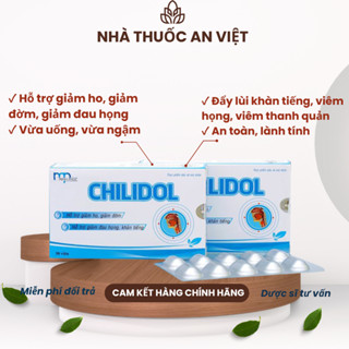 CHILIDOL - Viên uống, ngậm giảm khản tiếng, viêm họng, đau rát họng, viêm thanh quản - Hộp 30 viên