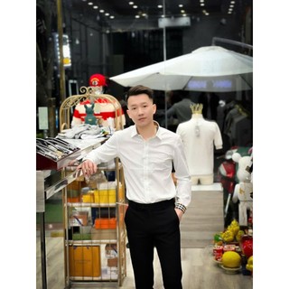  Áo sơ mi nam BBR dài tay 2 màu trắng đen phối viền sọc caro chất vải cotton cao cấp thời trang trẻ trung thanh lịch 