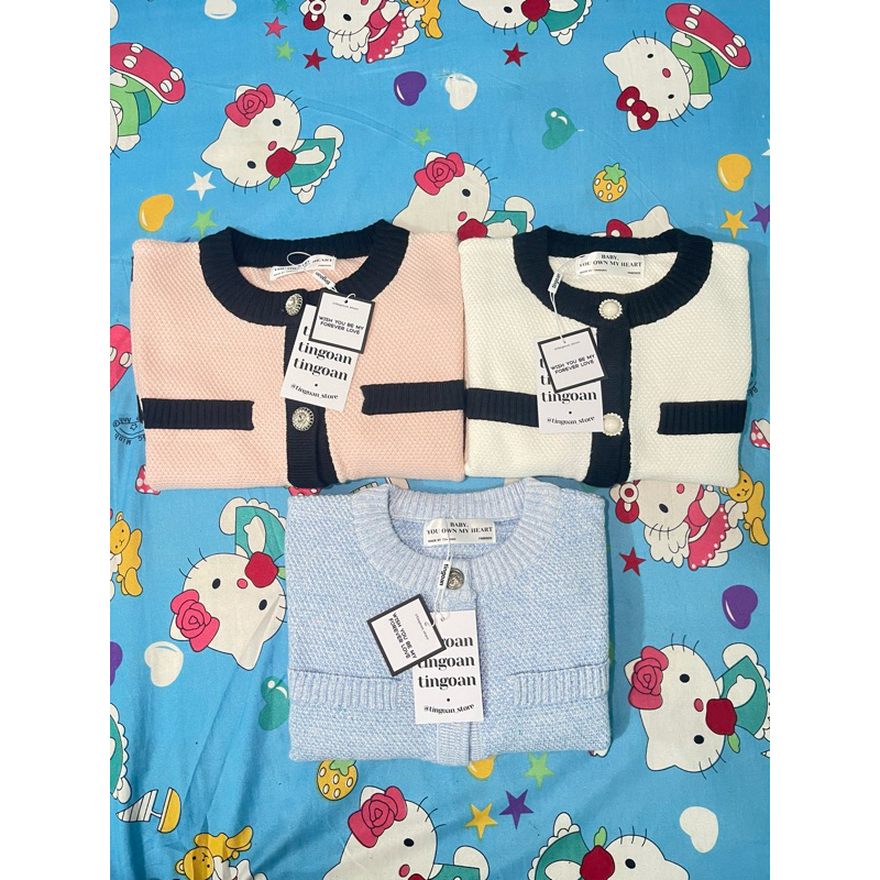 ÁO LEN TINGOAN cardigan 4 TÚI Jennifer màu xanh blu newtag | BigBuy360 - bigbuy360.vn