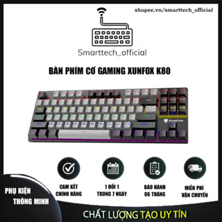 Bàn Phím Cơ Gaming K80 LED RAINBOWSChế Độ Nháy Cực Đẹp, Phím CƠ Gõ Siêu Đã, Thiết Kế Nhỏ Gọn Dùng Cho Máy Tính, Laptop