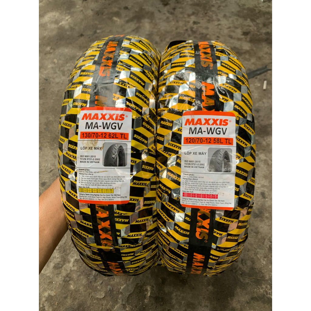 Vỏ lốp Maxxis gắn cho xe Vespa GTS, Honda MSX size 120/70-12, 130/70-12