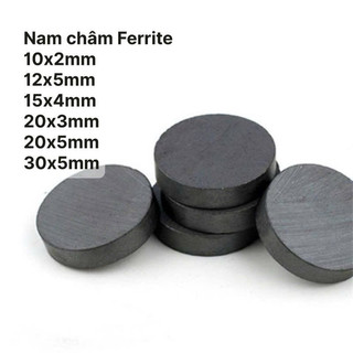 Nam châm đen tròn Ferrite nhiều kích thước (5 viên)