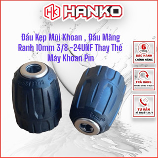 Đầu Kẹp Mũi Khoan , Đầu Măng Ranh 10mm 3/8 -24UNF Thay Thế Máy Khoan điện , Máy khoan pin đầu 10mm