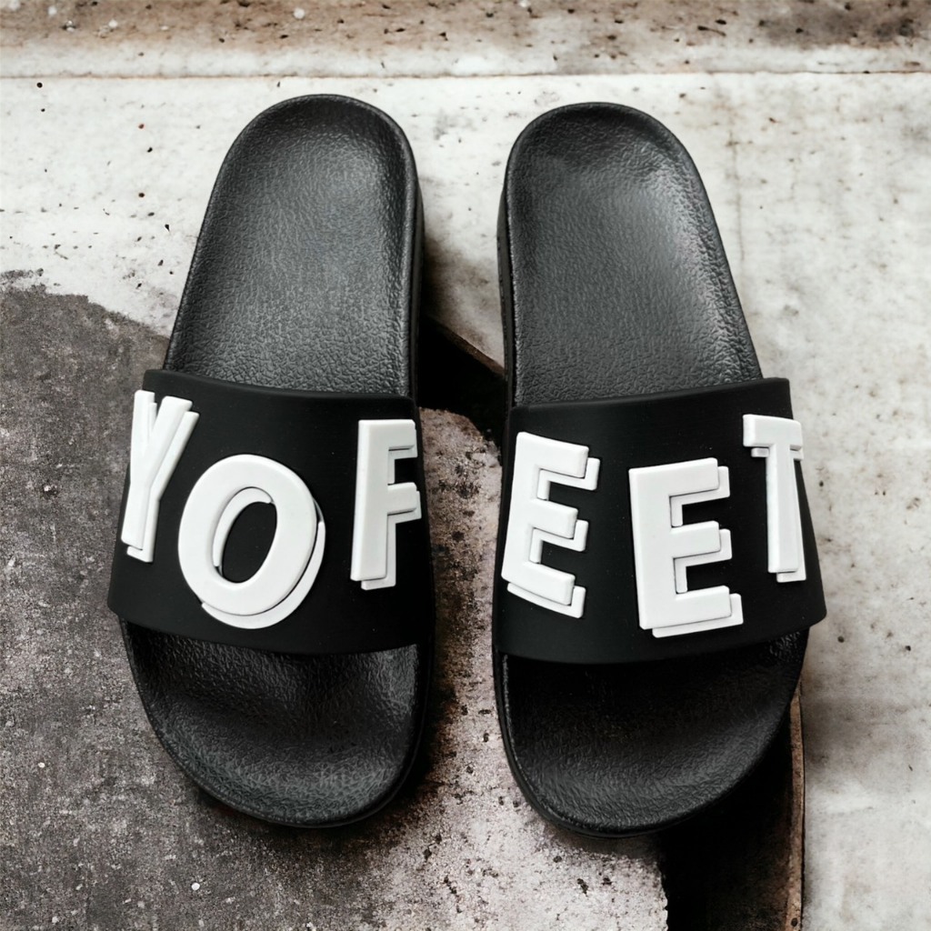 Dép YOFEET cao su chữ nổi thời trang nam nữ
