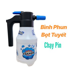 Bình Phun Tạo Bọt Tuyết Rửa Xe Tại Nhà Chạy Bằng Pin - Rửa Xe Máy Ô Tô Tiện Lợi