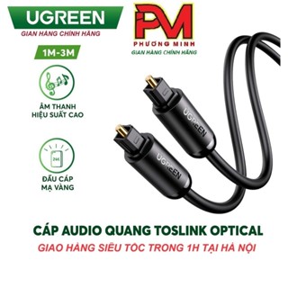 Dây Cáp audio quang Optical Toslink dài 1m, 1.5m, 2m, 3m cao cấp Ugreen 70890, 70891, 70892, 70893 - Hàng chính hãng
