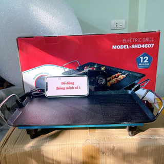 Bếp Nướng Sunhouse SHD 4607, Bếp Nướng Điện Không Khói Công Suất 1500W- Phù Hợp 6-8 Người (Bảo Hành 1 Năm)- Kho Sỉ