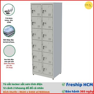 [FREESHIPHCM]  Tủ sắt locker 12 ngăn kiểu TS986-2K