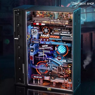 Mô hình 3d Đường Bi Chạy có đèn led tự lắp ráp của Robotime. ROKR The Last City Marble Run MR01S.