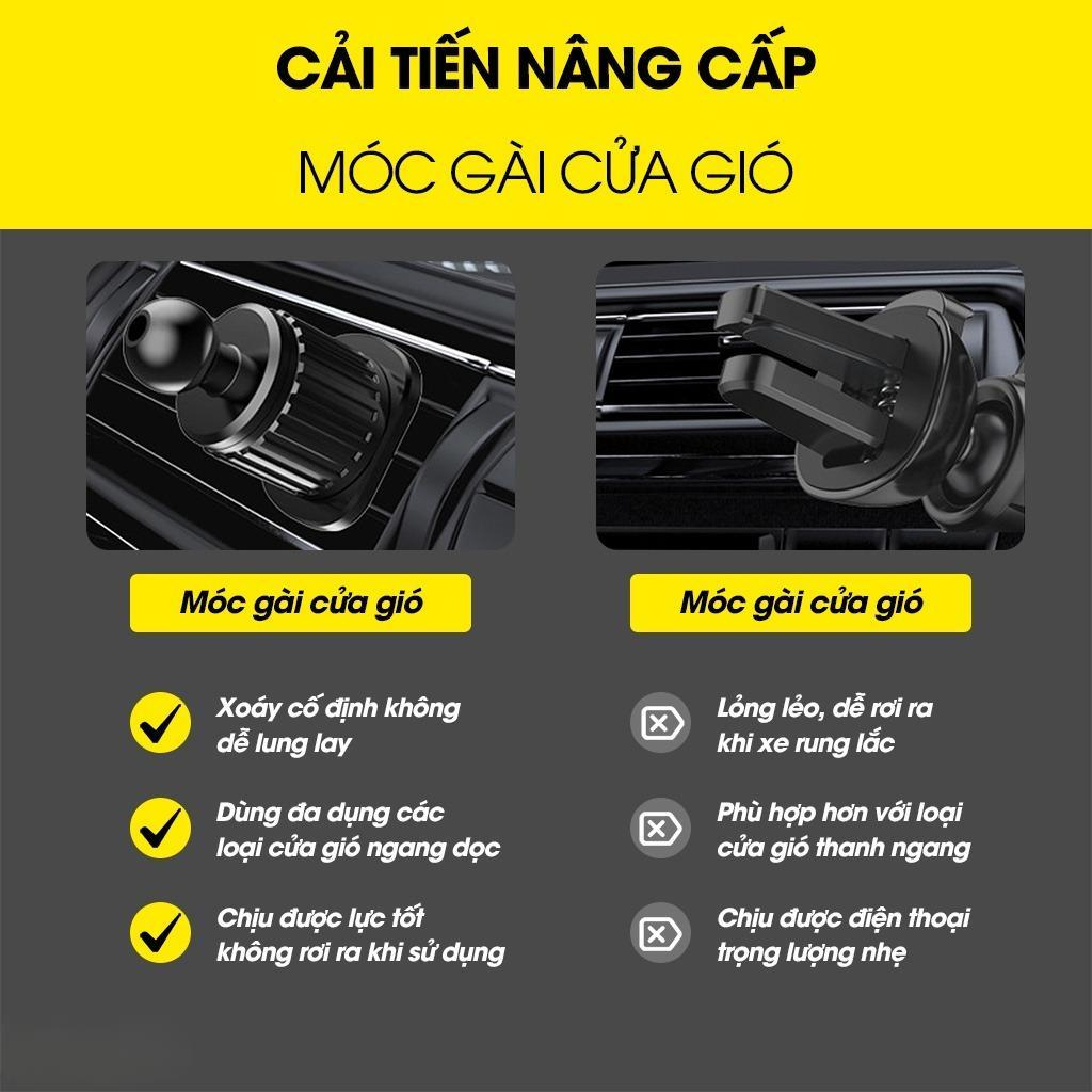 Giá Đỡ Điện Thoại Trên Ô Tô Gắn Cửa Khe Gió Điều Hoà Có Logo Theo Hãng Xe - Xoay 360 Độ, Nhỏ Gọn, Tiện Lợi, An Toàn | BigBuy360 - bigbuy360.vn