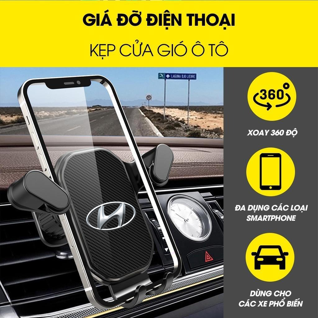 Giá Đỡ Điện Thoại Trên Ô Tô Gắn Cửa Khe Gió Điều Hoà Có Logo Theo Hãng Xe - Xoay 360 Độ, Nhỏ Gọn, Tiện Lợi, An Toàn | BigBuy360 - bigbuy360.vn