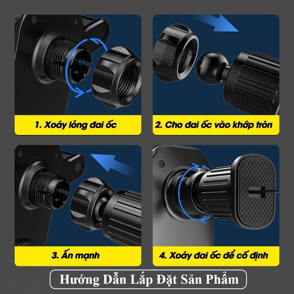 Giá Đỡ Điện Thoại Trên Ô Tô Gắn Cửa Khe Gió Điều Hoà Có Logo Theo Hãng Xe - Xoay 360 Độ, Nhỏ Gọn, Tiện Lợi, An Toàn | BigBuy360 - bigbuy360.vn