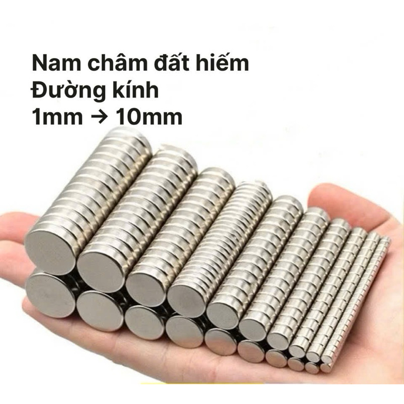 N52 N45 N38 N35 N33 Nam châm đất hiếm. Nam châm trắng siêu nhỏ nhiều kích thước (combo)