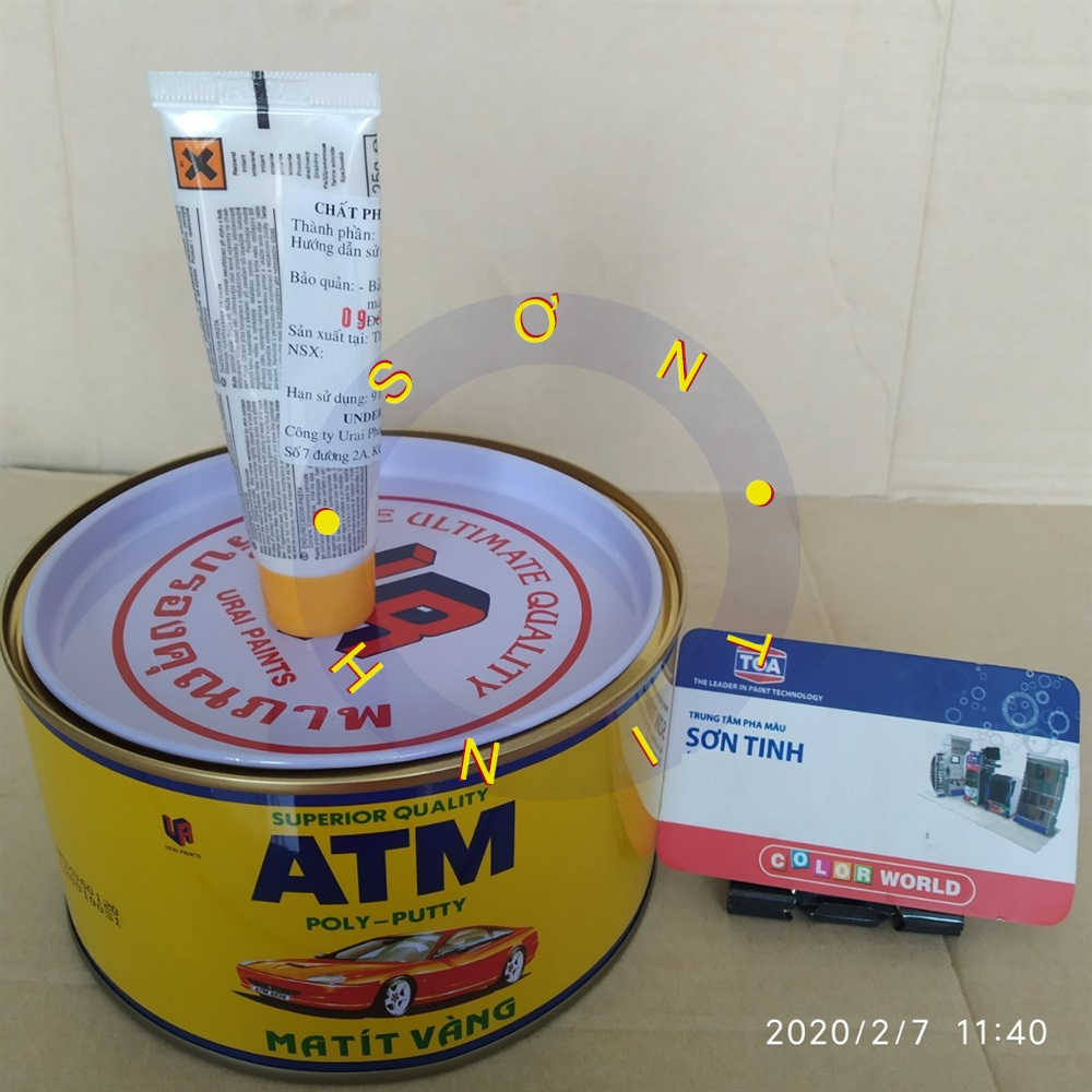 Bộ bả matit ATM vàng 1kg (Bả trét)