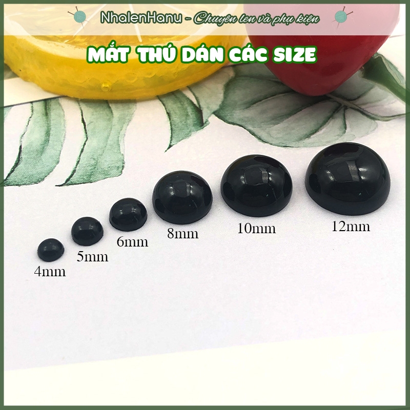 [HD] Mắt Thú Dán Các Size 5 cặp (10 chiếc)