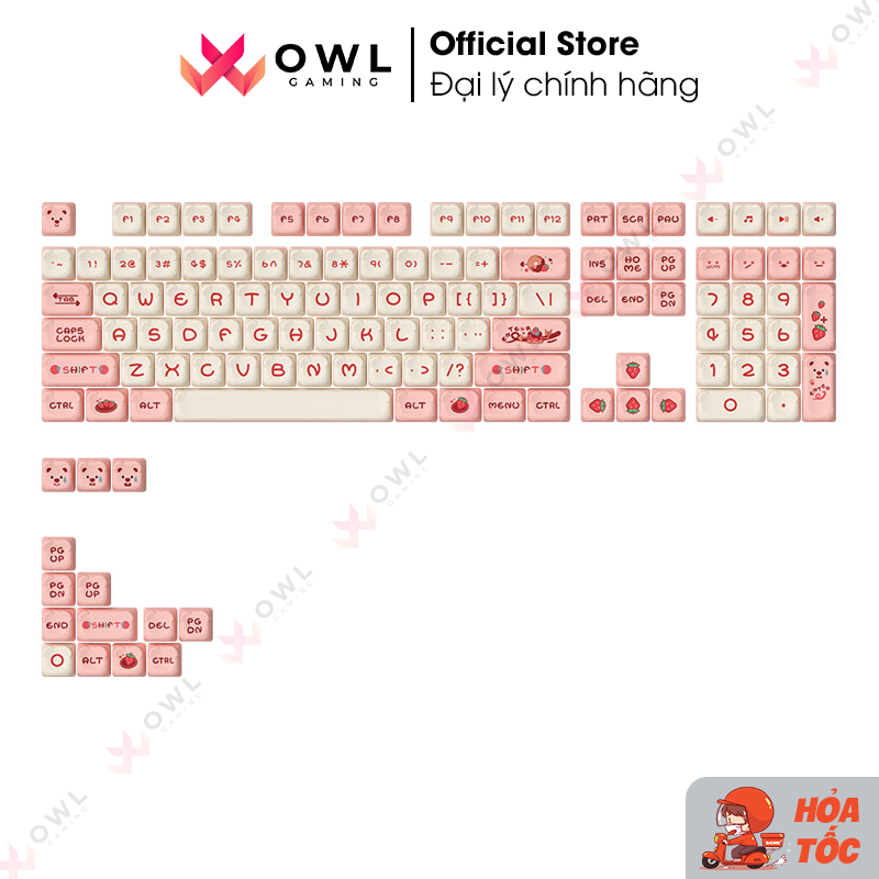 Set keycap AKKO Dim Sum Bear (122-key)