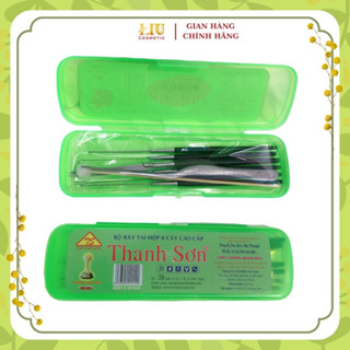 [CHÍNH HÃNG] BỘ RÁY TAI CAO CẤP THANH SƠN 8 MÓN HỘP NHỰA XANH - CÂY MÓC TAI - BÁCH HOÁ HANA