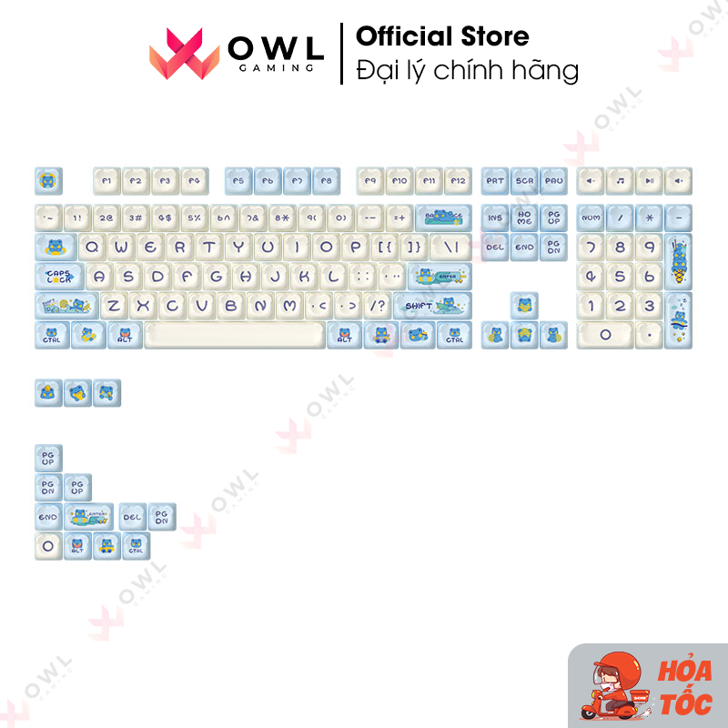 Set keycap AKKO Lemon Bear (122-key)