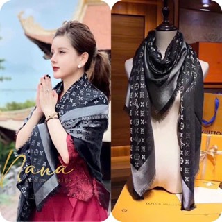 Khăn Lụa Mềm Choàng Cổ Phối Họa Tiết LV Sang Chảnh Cao Cấp 90x180cm mã k20