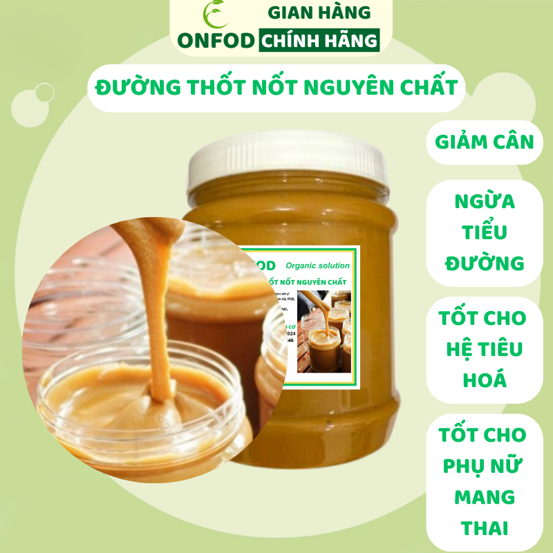 Đường thốt nốt an giang sệt ONFOD nguyên chất ăn kiêng giảm cân nấu sữa hạt healthy eat clean 1kg