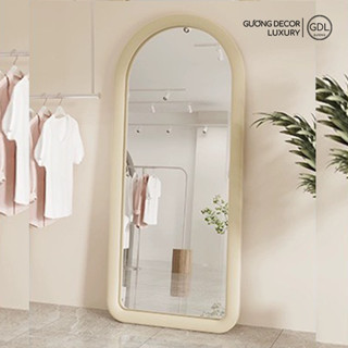 Gương Decor Đầu Tròn A004 Tuấn Tú Decor  Bọc Nỉ Nhung Trang Trí Phòng Khách,Phòng Ngủ,Cửa Hàng Cao Cấp