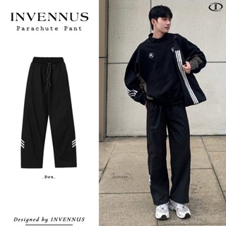 311 - Quần dù ống rộng INVENNUS Parachute Pants vải gió dáng suông phối sọc trắng thể thao unisex