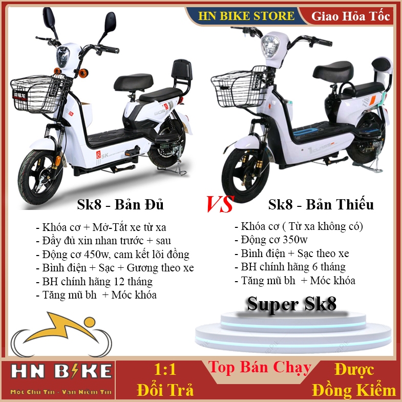 Xe Đạp Điện Super SK8-400w, Xe đạp điện Hot 2024 bản mới nhất, Full phụ kiện, Bảo hành 12 tháng | BigBuy360 - bigbuy360.vn