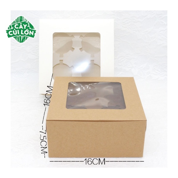 Set 5 Hộp Cupcake 4 Bánh