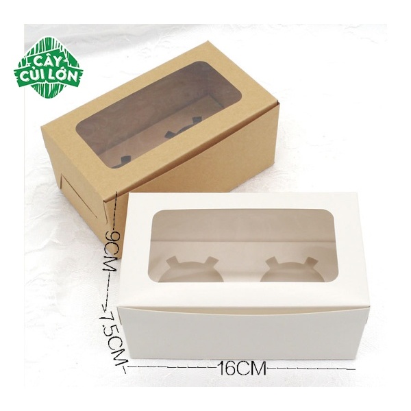Set 5 Hộp Cupcake 2 Bánh