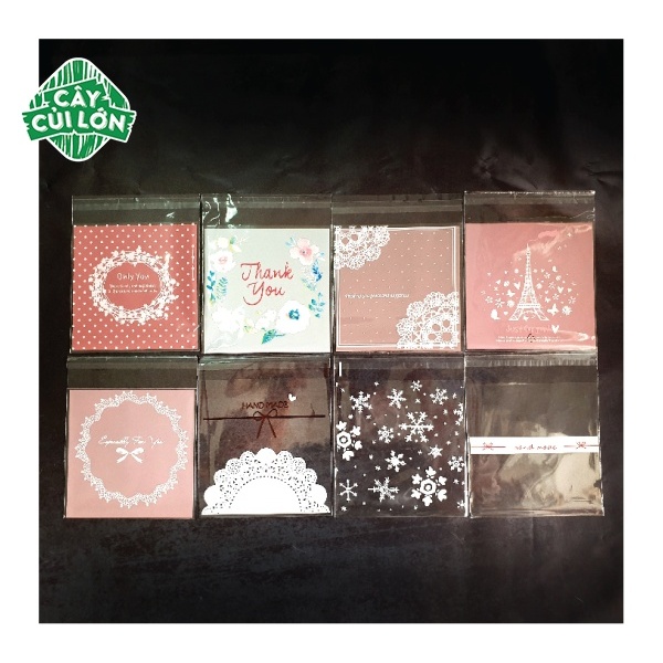 Set 100 túi dán 14x14cm