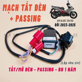 Mạch tắt đèn tích hợp Passing xe Air Blade 125/160 2023 - 2025  (BH 1 Năm, lắp đặt như zin) - Tặng kèm 3 dây rút