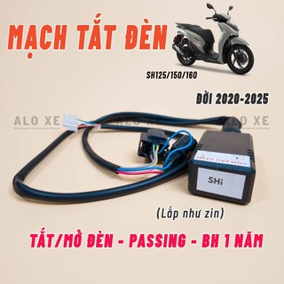 Mạch tắt đèn tích hợp Passing xe Sh 125/150/160 2020-2025 (BH 1 Năm, lắp đặt như zin) - Tặng kèm 3 dây rút, Phụ Kiện - P