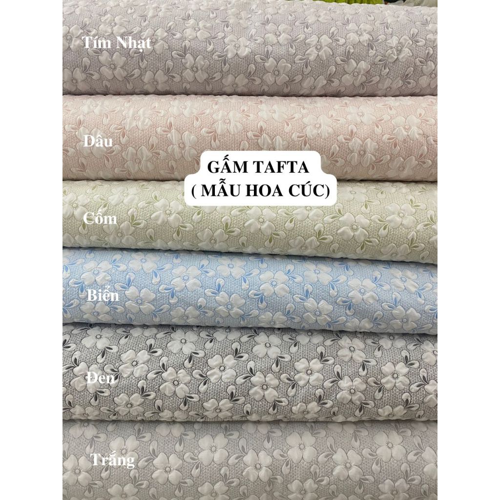 GẤM TAFTA  ( MẪU HOA CÚC)