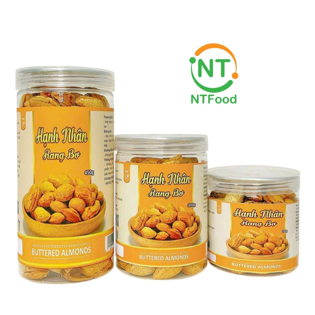 Hạnh nhân nguyên vỏ rang bơ NTFood - Nhất Tín Food