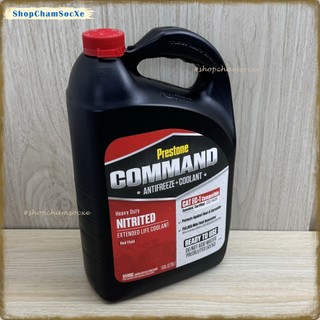 Nước làm mát động cơ Prestone Command dùng cho xe ô tô tải nặng (dung dịch màu đỏ) can 1 gal Hàng Mỹ