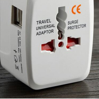 Ổ Cắm Du Lịch Đa Năng Có 2 Cổng USB ❤️freeship❤️