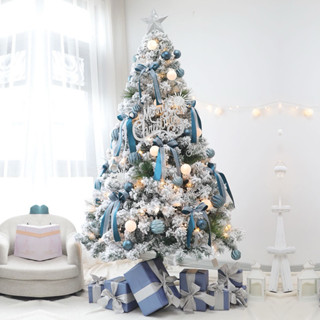   Sẵn 2m4  🎄❄️ Cây thông tuyết Giáng Sinh KÈM ĐỒ TRANG TRÍ- cây thông noel lá phủ tuyết 