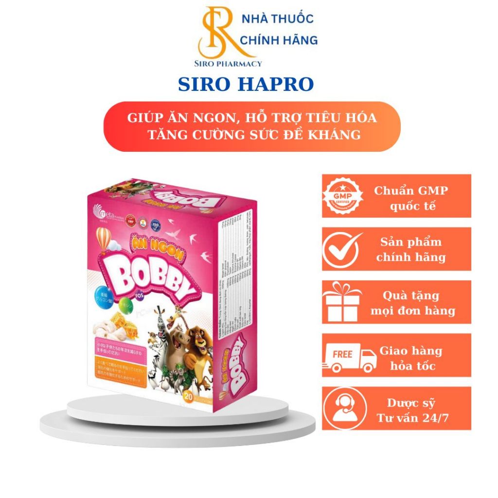 Ăn ngon BOBBY KID Hỗ trợ tăng sức đề kháng, hỗ trợ hệ tiêu hóa khoẻ mạnh giúp trẻ ăn ngon miệng hơn 