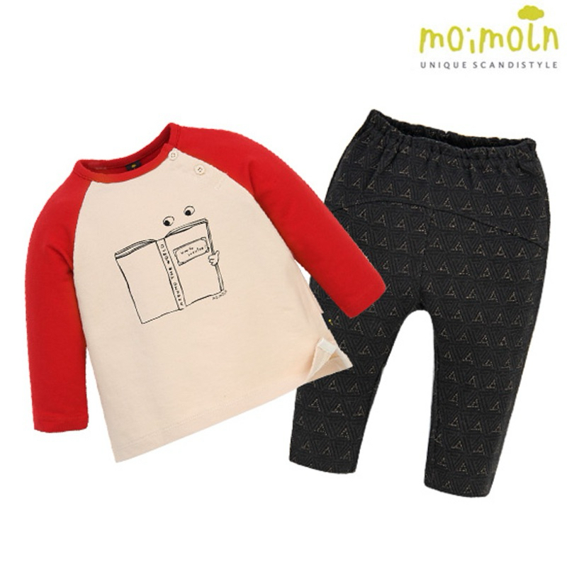 Set Moimoln sách tay phối màu raglag cute dễ thương cho bé trai bé gái hàng săn sale Hàn Quốc